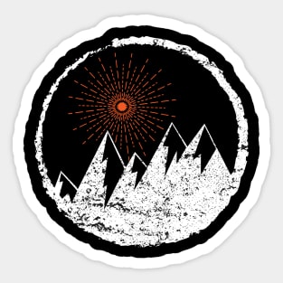 Mountains Sunshine Climbing Gift Sticker